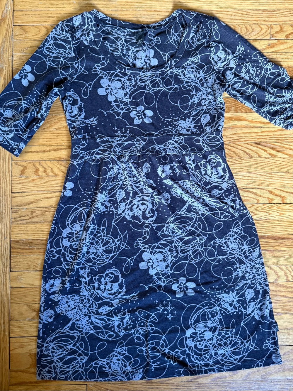 Prana Women's Brown Floral Print Dress size Medium